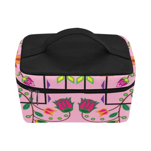 Geometric Floral Summer-Sunset Cosmetic Bag/Large (Model 1658) Cosmetic Bag e-joyer