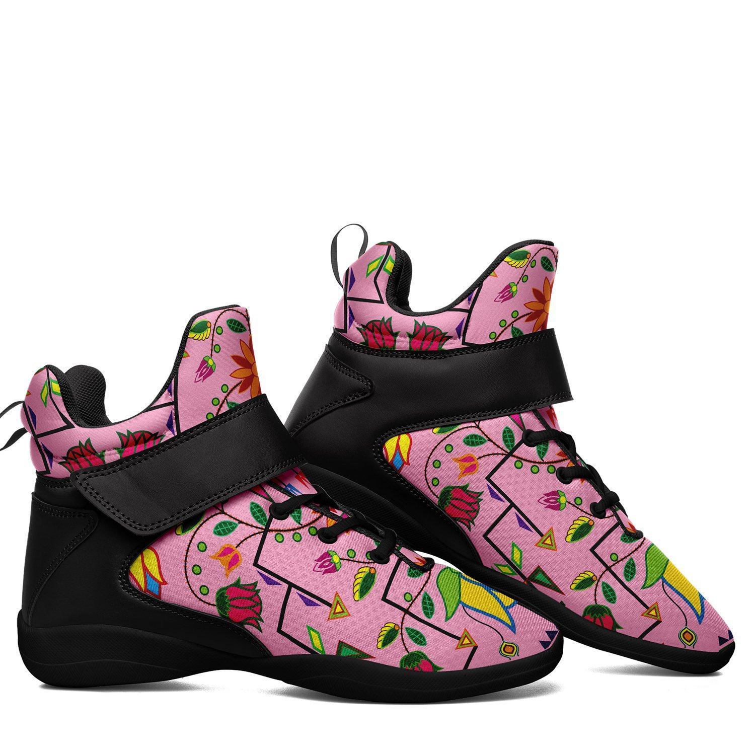Geometric Floral Summer Sunset Ipottaa Basketball / Sport High Top Shoes - Black Sole 49 Dzine