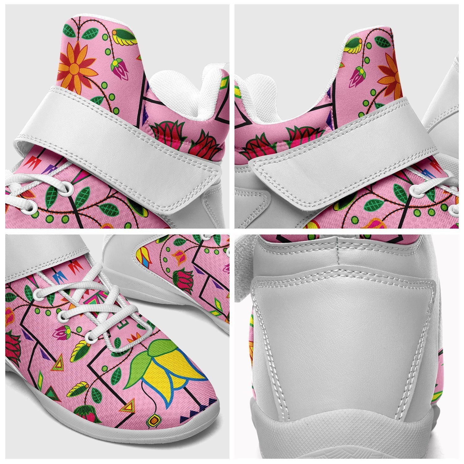 Geometric Floral Summer Sunset Kid's Ipottaa Basketball / Sport High Top Shoes 49 Dzine