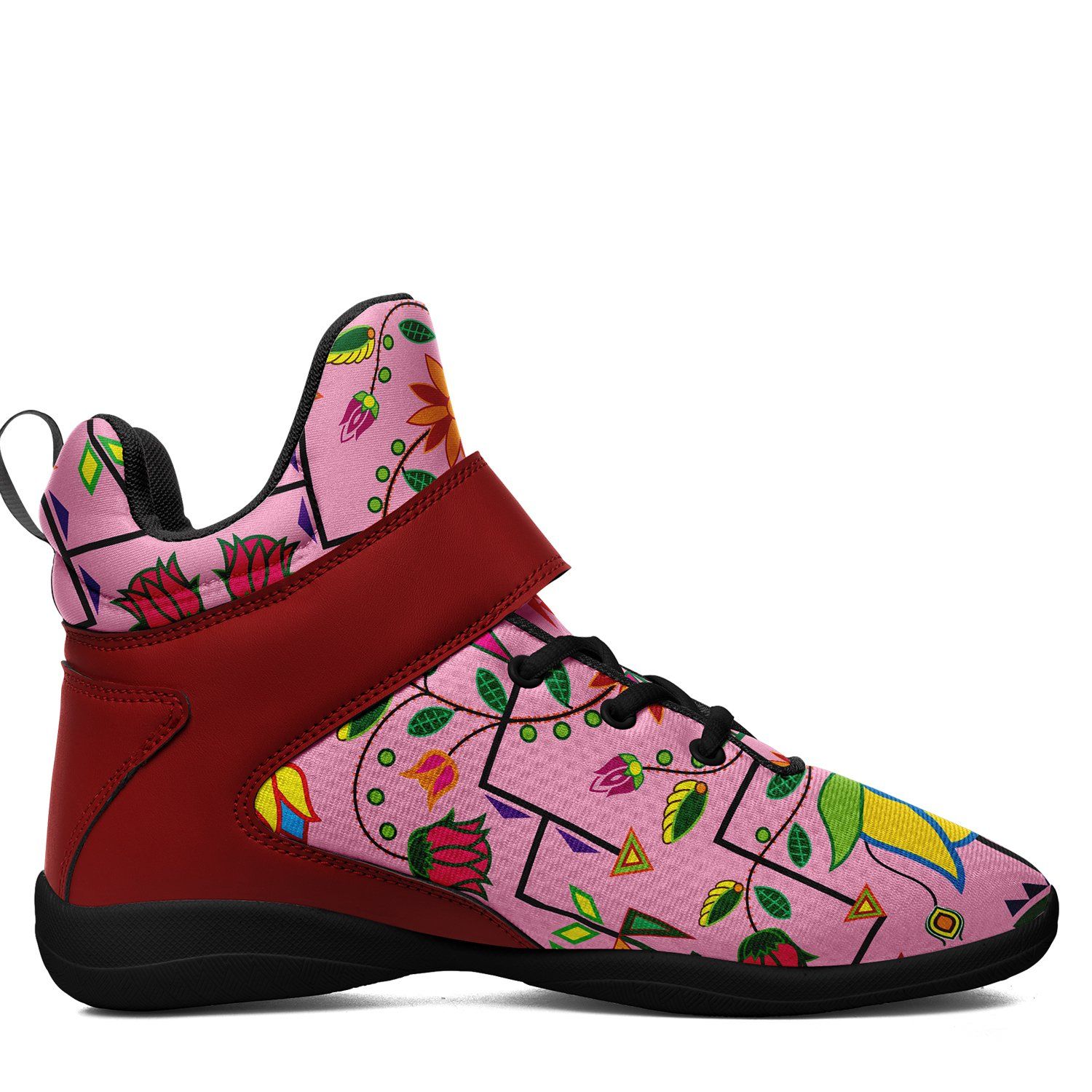Geometric Floral Summer Sunset Kid's Ipottaa Basketball / Sport High Top Shoes 49 Dzine