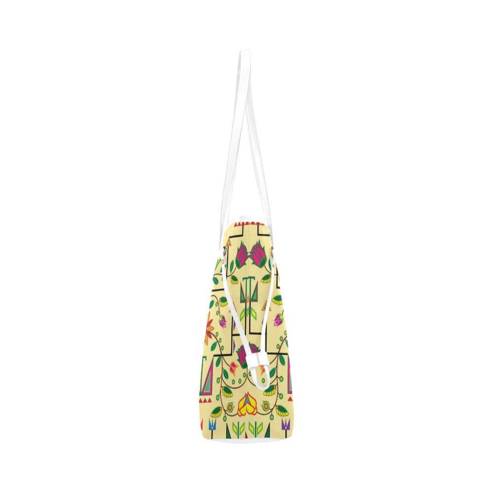 Geometric Floral Summer - Vanilla Clover Canvas Tote Bag (Model 1661) Clover Canvas Tote Bag (1661) e-joyer