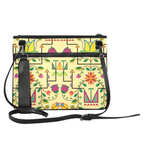 Geometric Floral Summer-Vanilla Slim Clutch Bag (Model 1668) Slim Clutch Bags (1668) e-joyer