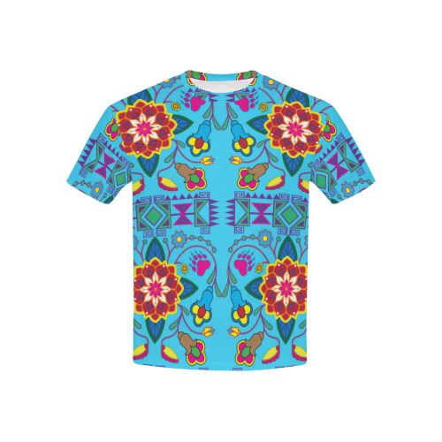 Geometric Floral Winter All Over Print T-shirt for Kid (USA Size) (Model T40) All Over Print T-shirt for Kid (T40) e-joyer