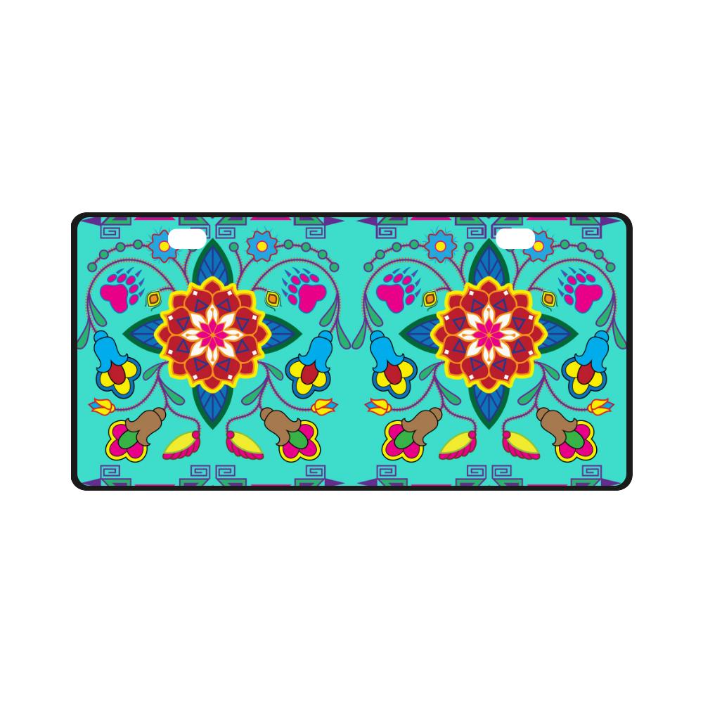 Geometric Floral Winter-Sky License Plate License Plate e-joyer