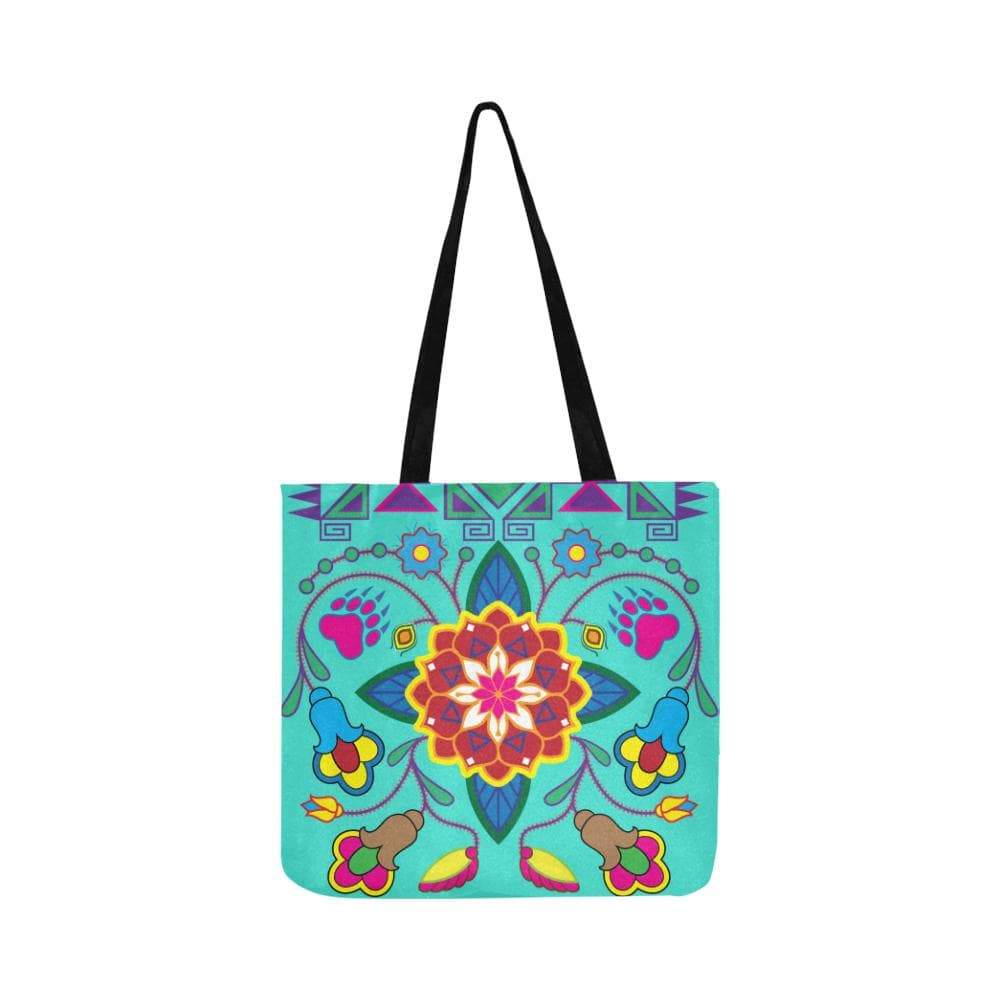 Geometric Floral Winter-Sky Reusable Shopping Bag Model 1660 (Two sides) Shopping Tote Bag (1660) e-joyer