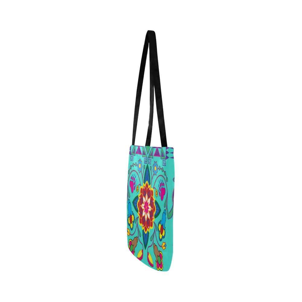 Geometric Floral Winter-Sky Reusable Shopping Bag Model 1660 (Two sides) Shopping Tote Bag (1660) e-joyer