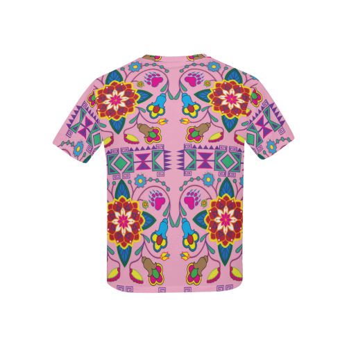 Geometric Floral Winter-Sunset All Over Print T-shirt for Kid (USA Size) (Model T40) All Over Print T-shirt for Kid (T40) e-joyer