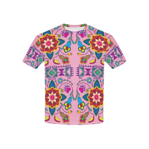 Geometric Floral Winter-Sunset All Over Print T-shirt for Kid (USA Size) (Model T40) All Over Print T-shirt for Kid (T40) e-joyer
