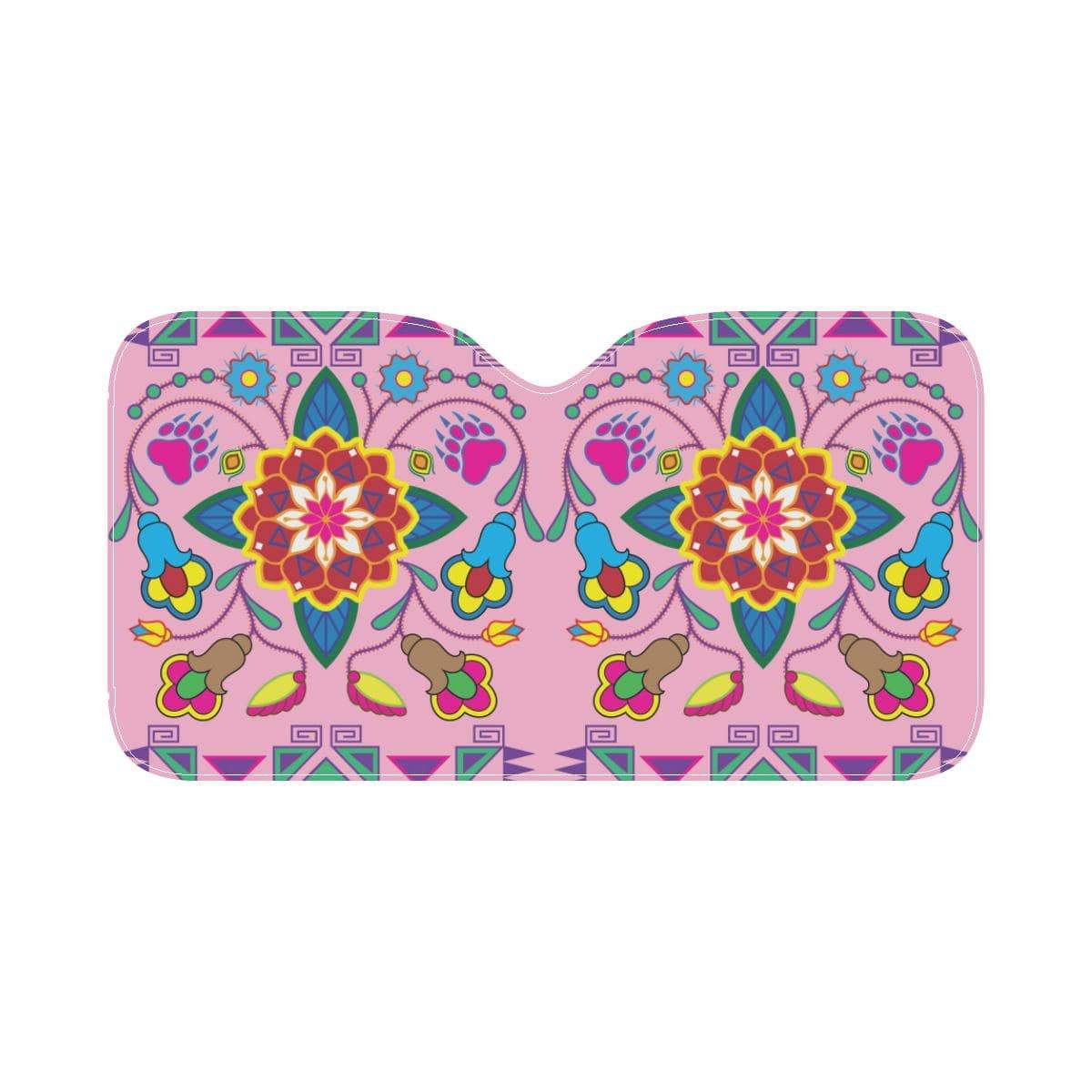 Geometric Floral Winter-Sunset Car Sun Shade 55"x30" Car Sun Shade e-joyer