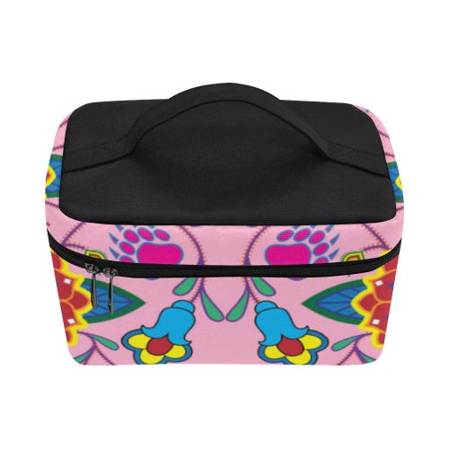 Geometric Floral Winter-Sunset Cosmetic Bag/Large (Model 1658) Cosmetic Bag e-joyer