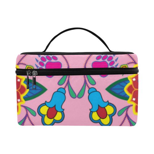 Geometric Floral Winter-Sunset Cosmetic Bag/Large (Model 1658) Cosmetic Bag e-joyer