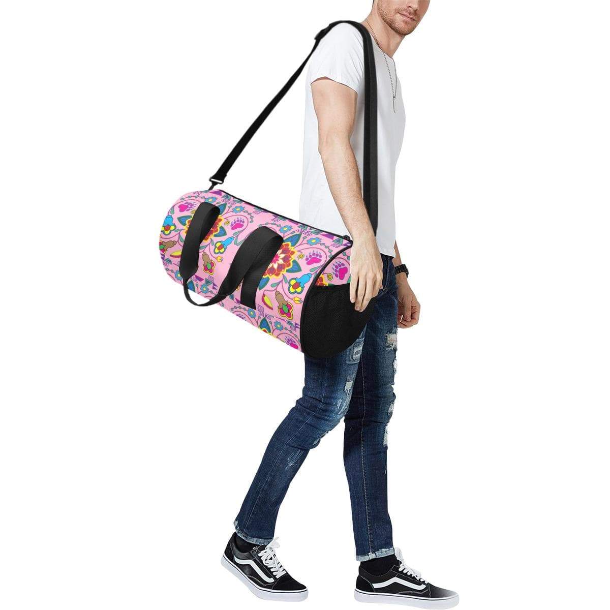 Geometric Floral Winter - Sunset Duffle Bag (Model 1679) Duffle Bag (1679) e-joyer