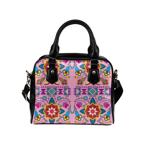 Geometric Floral Winter-Sunset Shoulder Handbag (Model 1634) Shoulder Handbags (1634) e-joyer