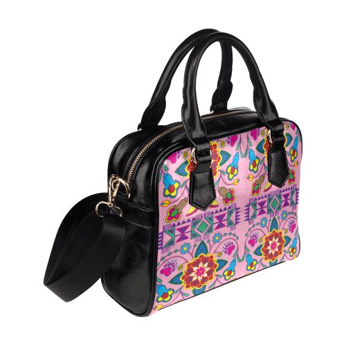 Geometric Floral Winter-Sunset Shoulder Handbag (Model 1634) Shoulder Handbags (1634) e-joyer