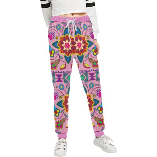 Geometric Floral Winter-Sunset Women's All Over Print Sweatpants (Model L11) Women's All Over Print Sweatpants (L11) e-joyer