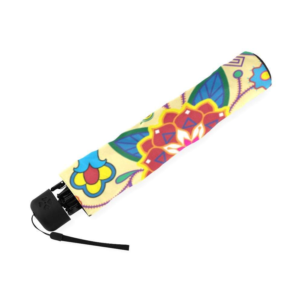Geometric Floral Winter-Vanilla Foldable Umbrella Foldable Umbrella e-joyer