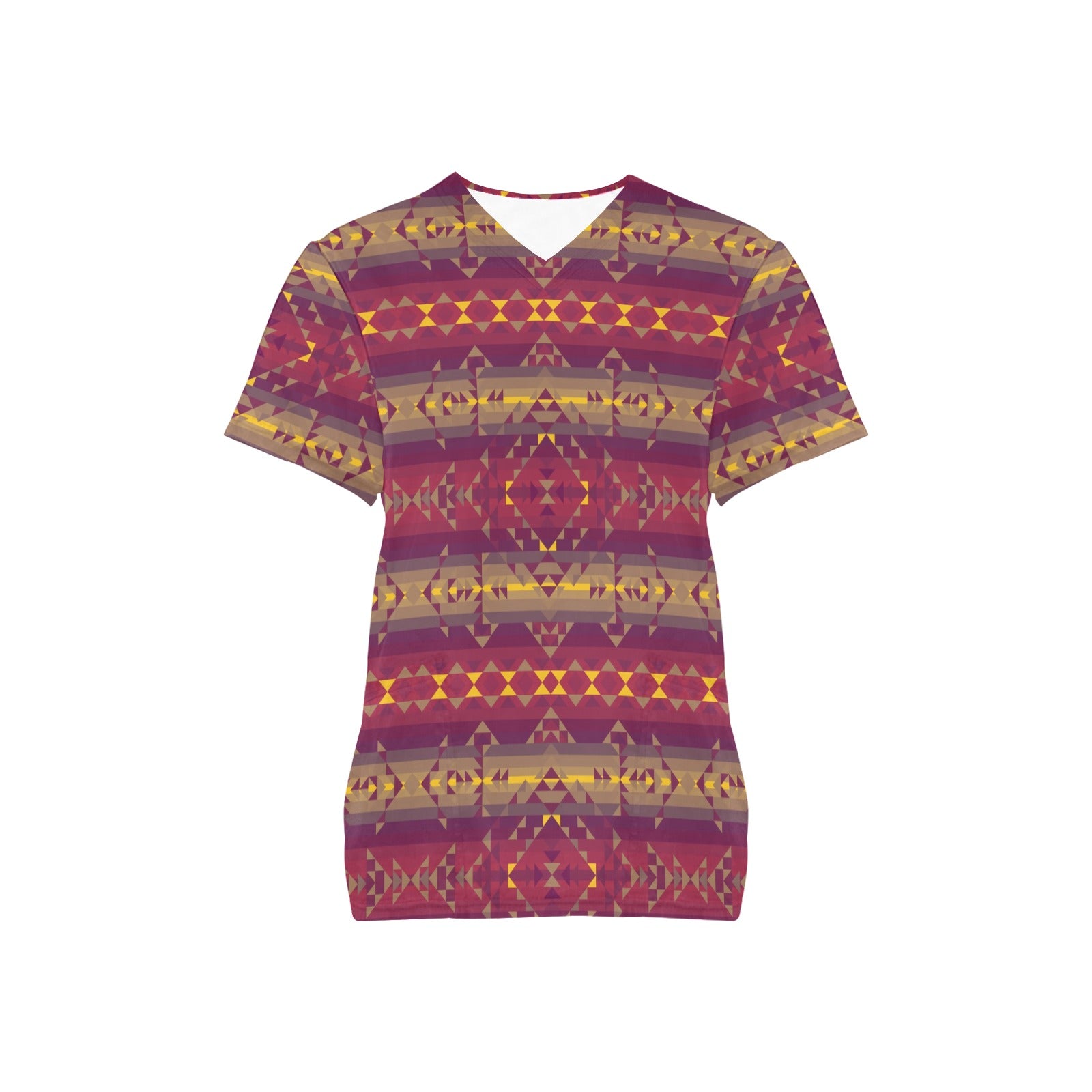 Gold Wool All Over Print Scrub Top Scrub Top e-joyer