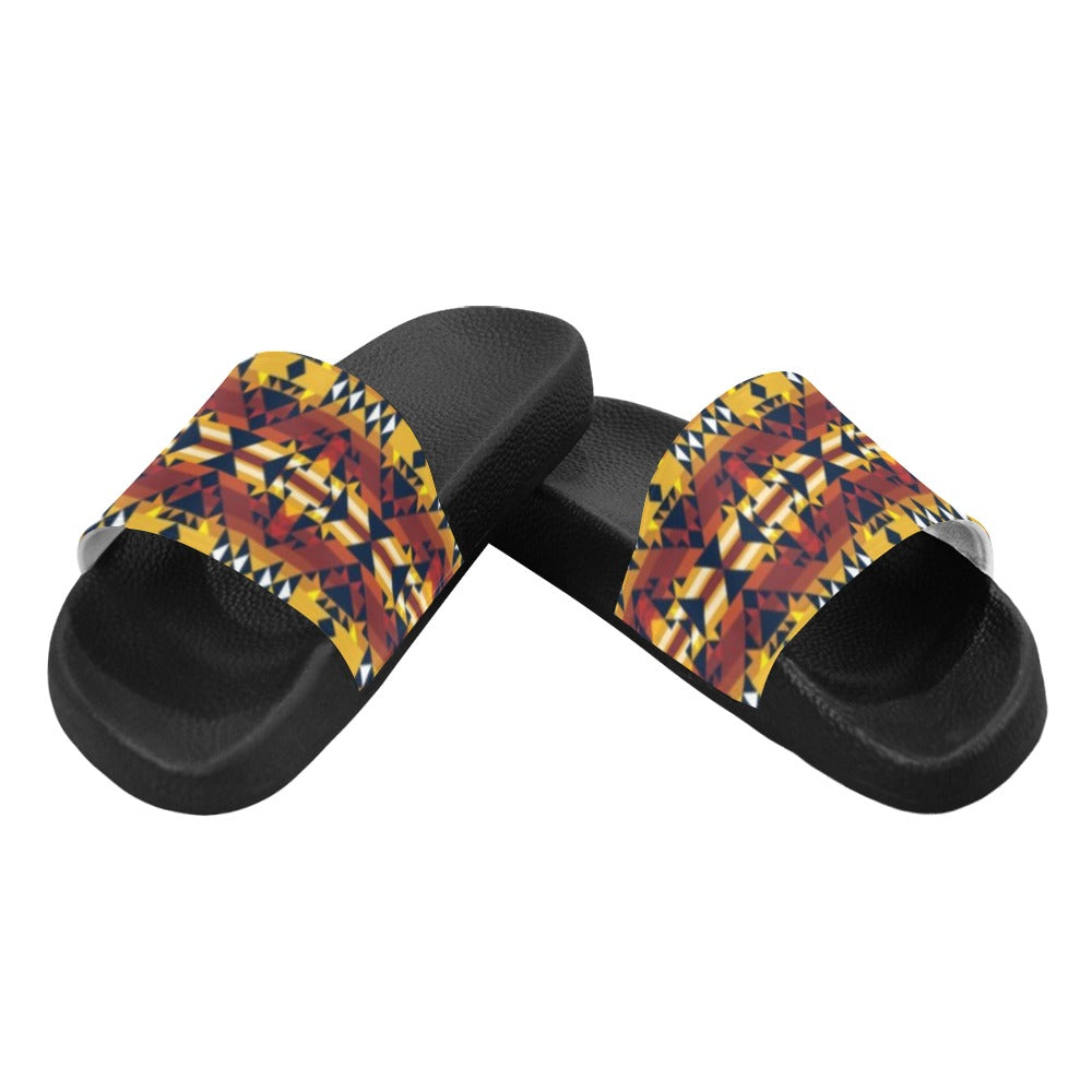 Golden Clouds Women's Slide Sandals (Model 057) sandals e-joyer