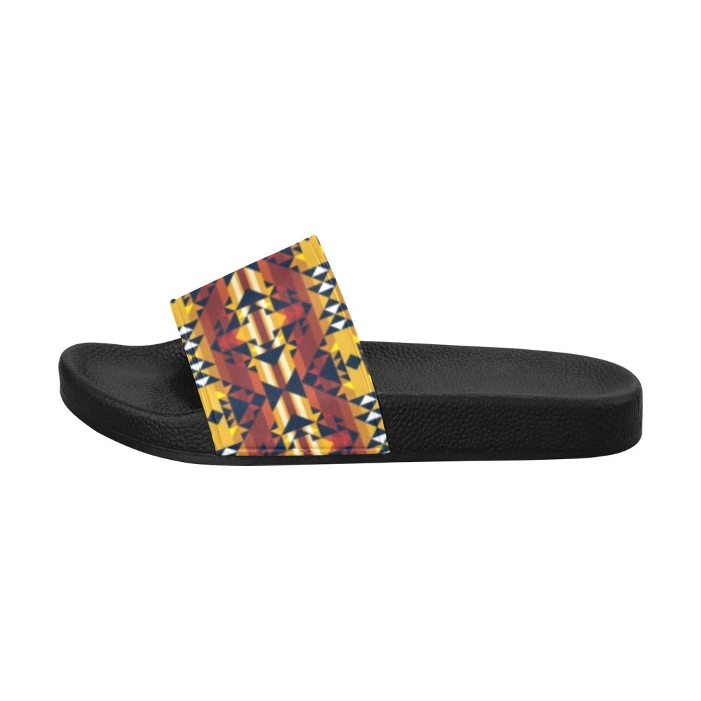 Golden Clouds Women's Slide Sandals (Model 057) sandals e-joyer