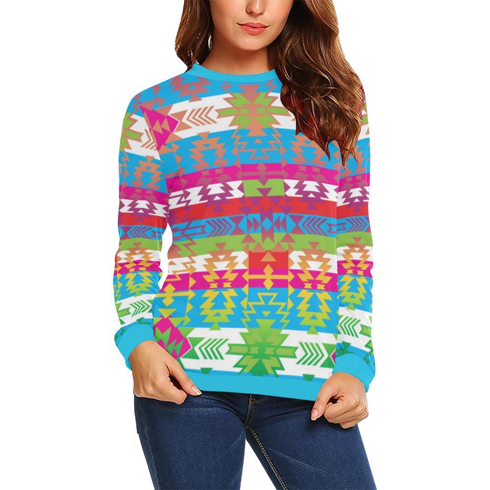 Grand Entry All Over Print Crewneck Sweatshirt for Women (Model H18) Crewneck Sweatshirt for Women (H18) e-joyer