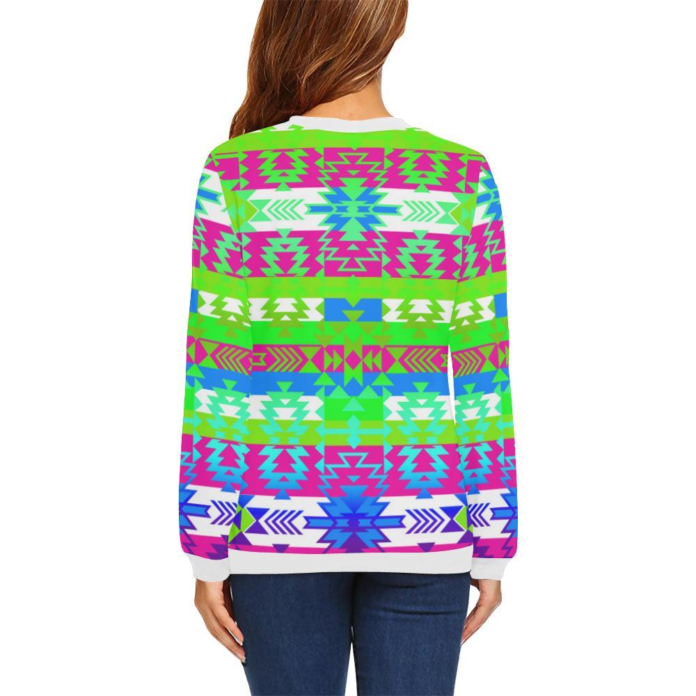 Grand Entry Jingle All Over Print Crewneck Sweatshirt for Women (Model H18) Crewneck Sweatshirt for Women (H18) e-joyer