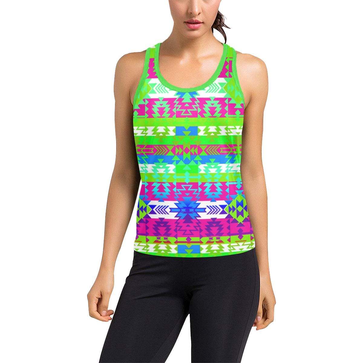 Grand Entry Jingle Women's Racerback Tank Top (Model T60) Racerback Tank Top (T60) e-joyer