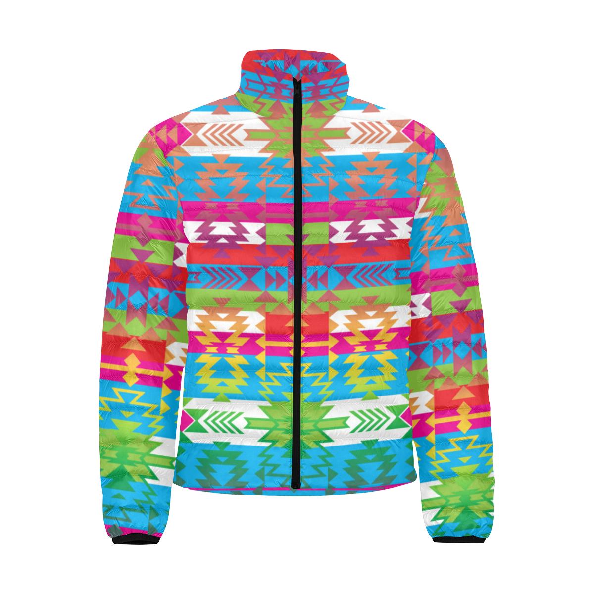 Grand Entry Men's Stand Collar Padded Jacket (Model H41) Men's Stand Collar Padded Jacket (H41) e-joyer