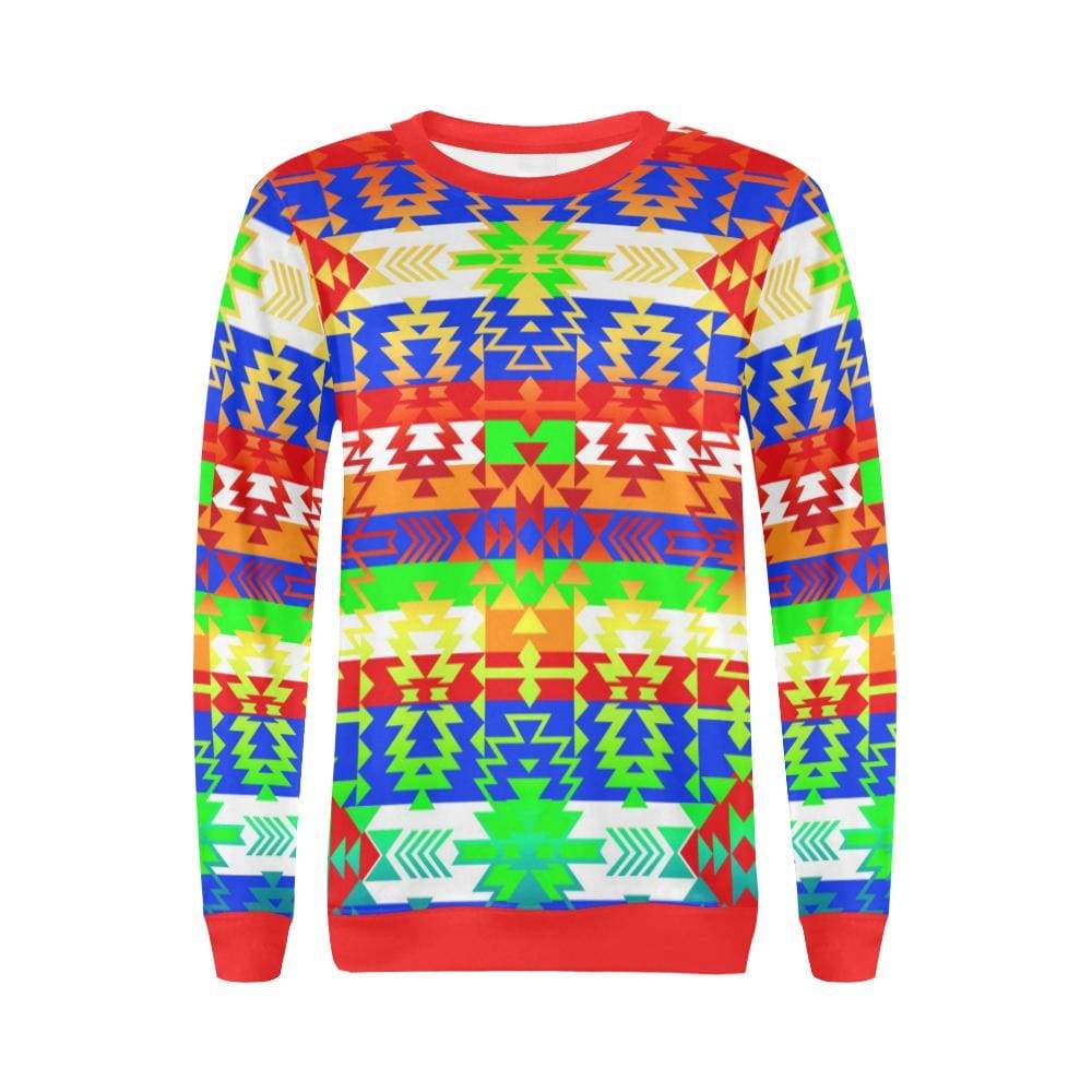 Grand Entry Traditional All Over Print Crewneck Sweatshirt for Women (Model H18) Crewneck Sweatshirt for Women (H18) e-joyer