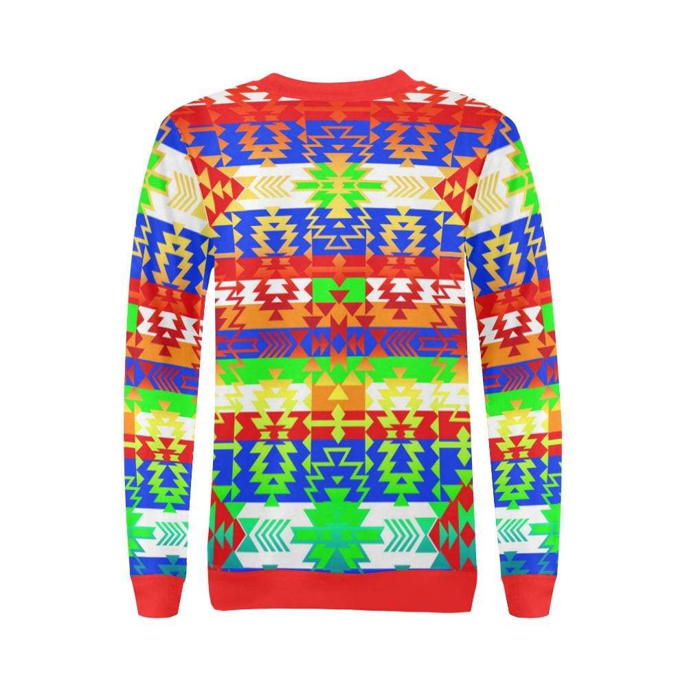 Grand Entry Traditional All Over Print Crewneck Sweatshirt for Women (Model H18) Crewneck Sweatshirt for Women (H18) e-joyer