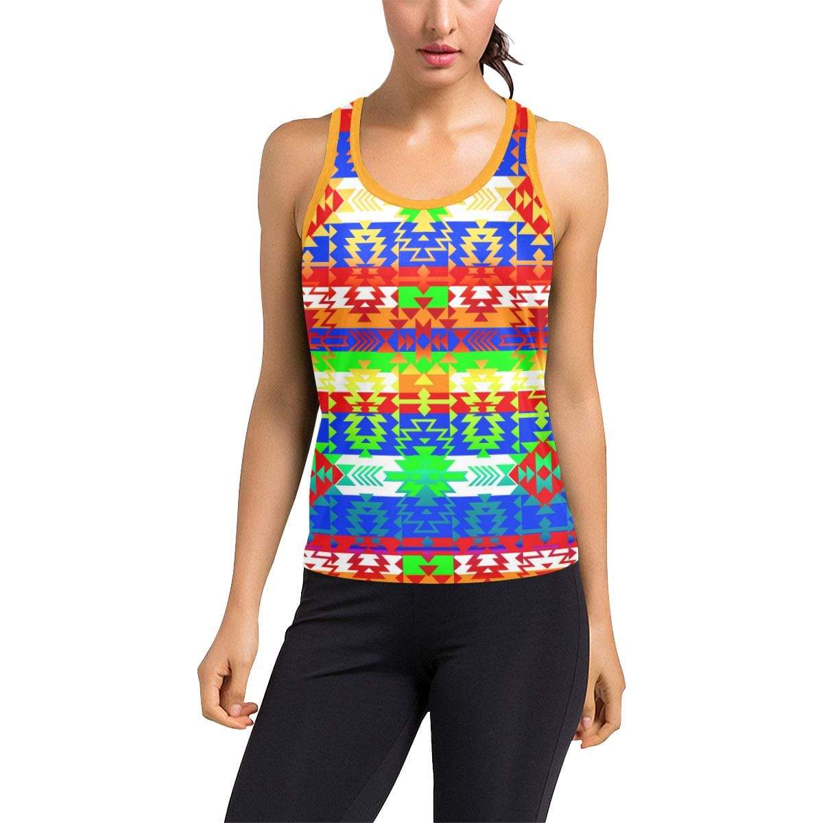 Grand Entry Traditional Women's Racerback Tank Top (Model T60) Racerback Tank Top (T60) e-joyer