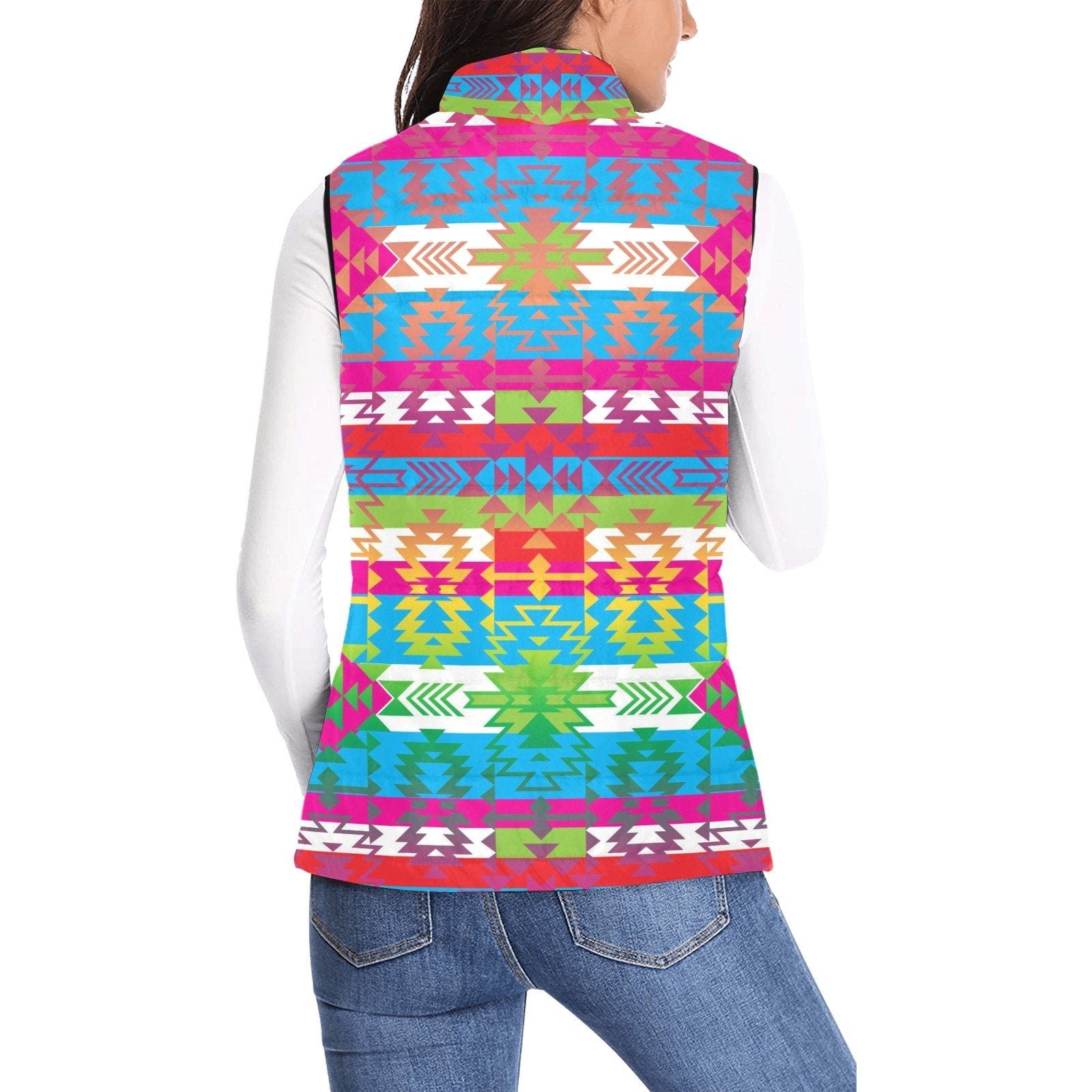 Grand Entry Women's Padded Vest Jacket (Model H44) Women's Padded Vest Jacket (H44) e-joyer