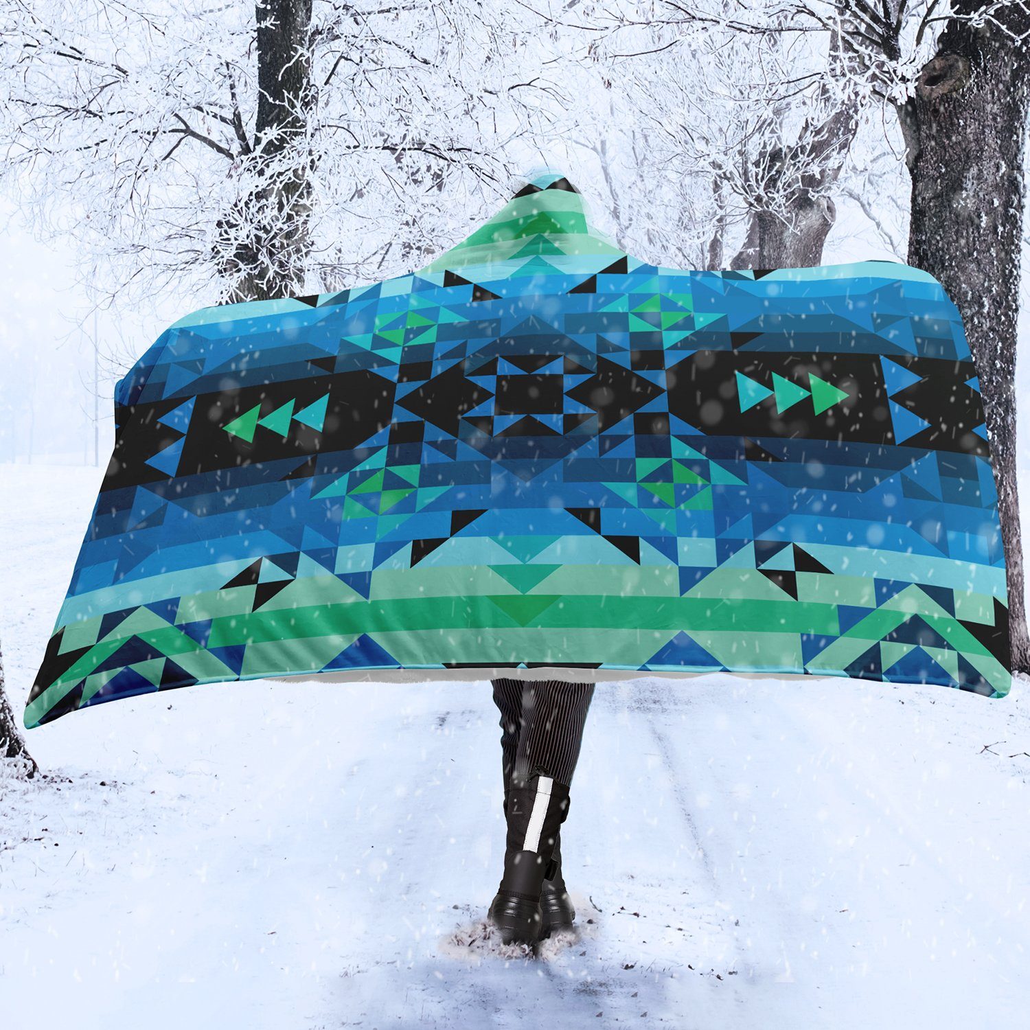 Green Star Hooded Blanket blanket 49 Dzine