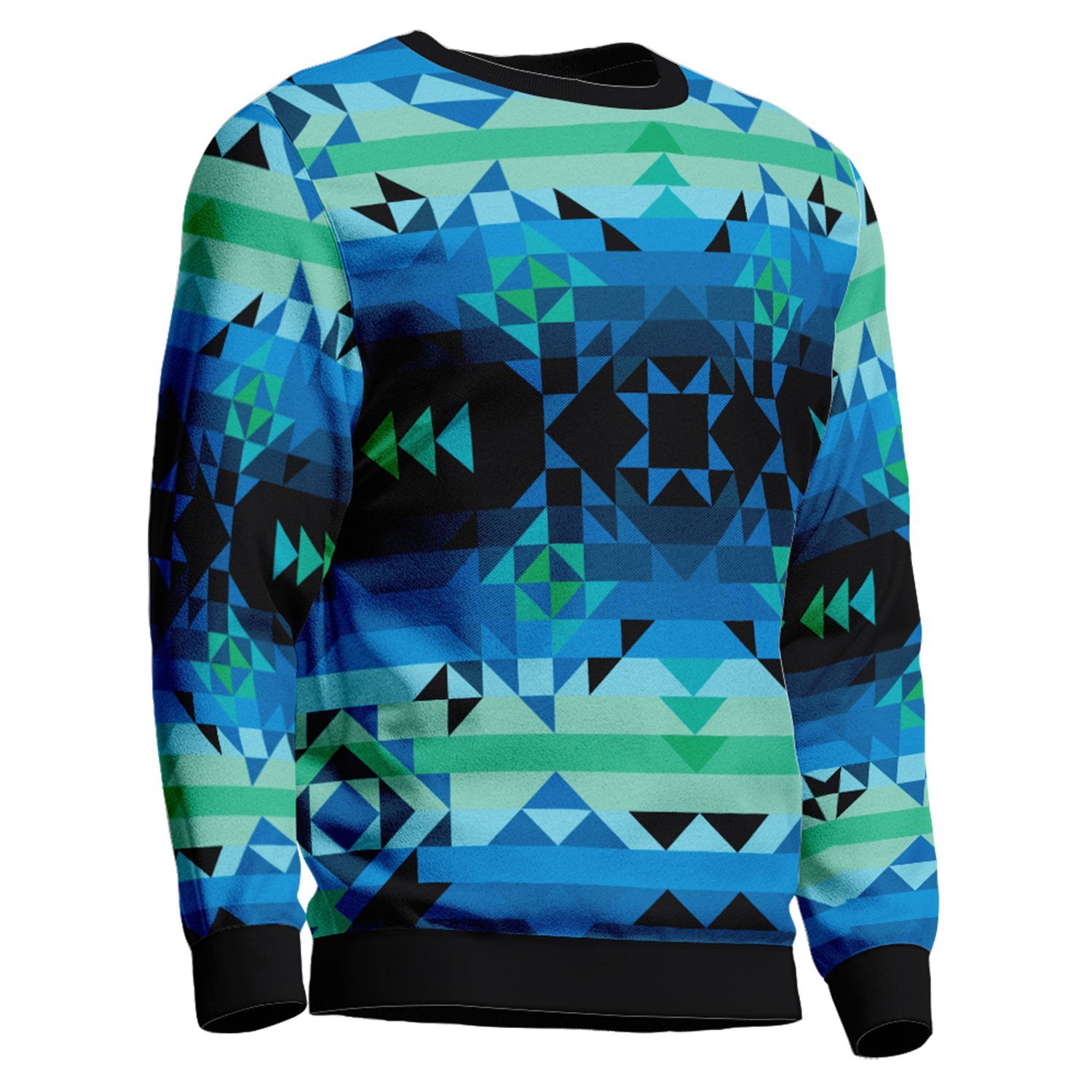 Green Star Unisex Crewneck Long Sleeve Top 49 Dzine