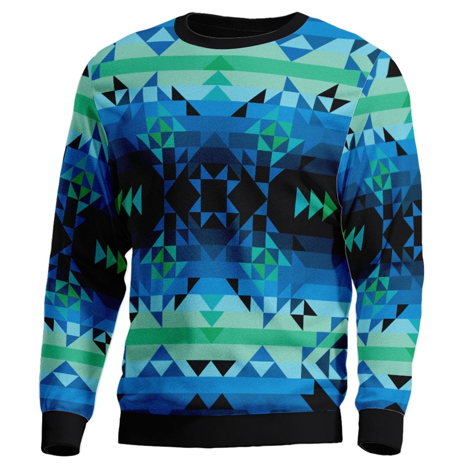 Green Star Unisex Crewneck Long Sleeve Top 49 Dzine