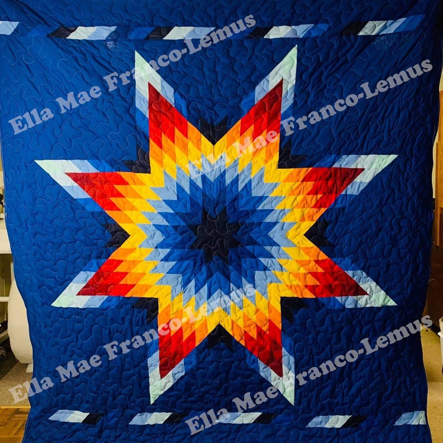 Handmade Star Quilt- Design 16 49 Dzine Full