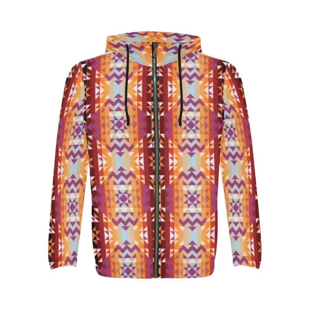 Heatwave All Over Print Full Zip Hoodie for Men (Model H14) All Over Print Full Zip Hoodie for Men (H14) e-joyer