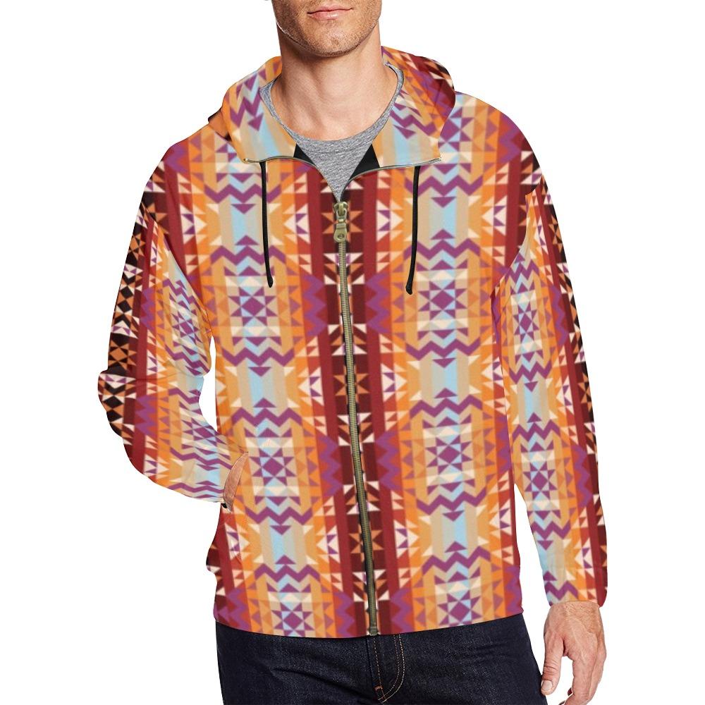 Heatwave All Over Print Full Zip Hoodie for Men (Model H14) All Over Print Full Zip Hoodie for Men (H14) e-joyer