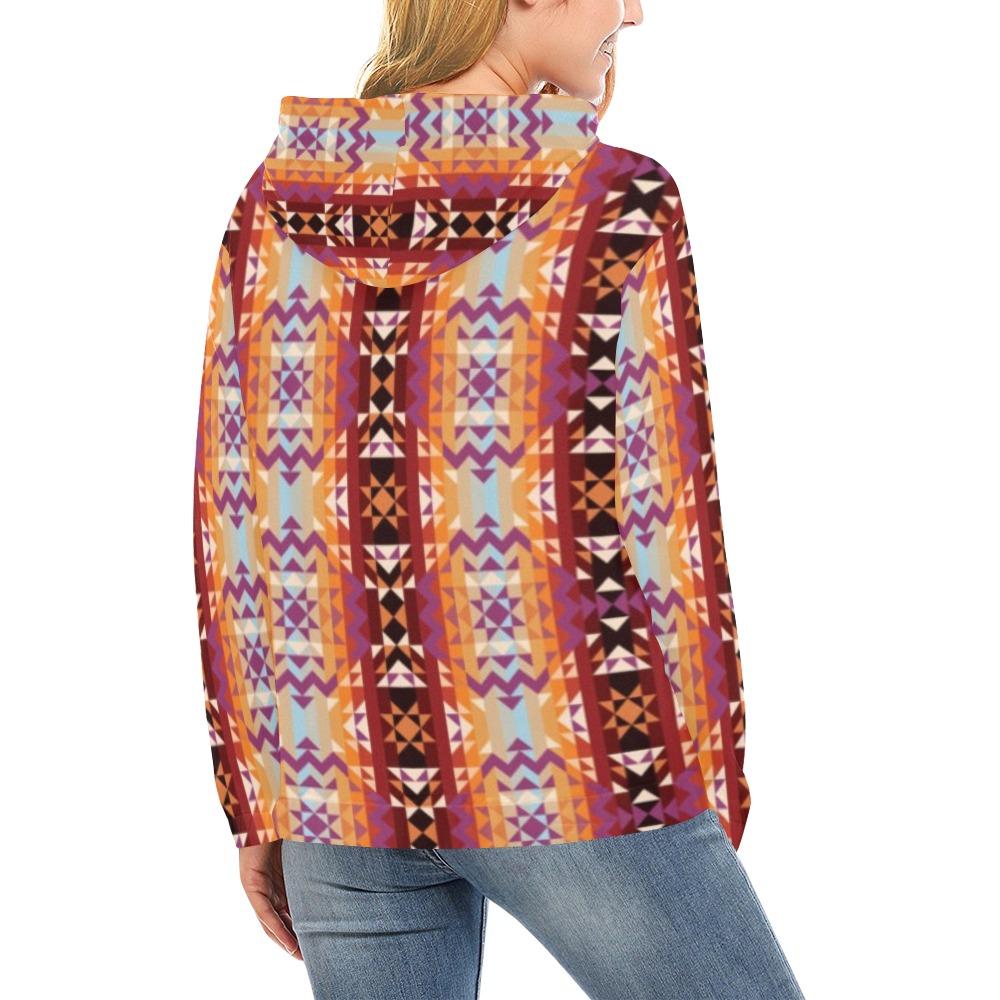 Heatwave All Over Print Hoodie for Women (USA Size) (Model H13) All Over Print Hoodie for Women (H13) e-joyer