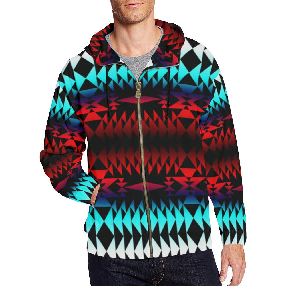 In Between Two Worlds All Over Print Full Zip Hoodie for Men (Model H14) All Over Print Full Zip Hoodie for Men (H14) e-joyer