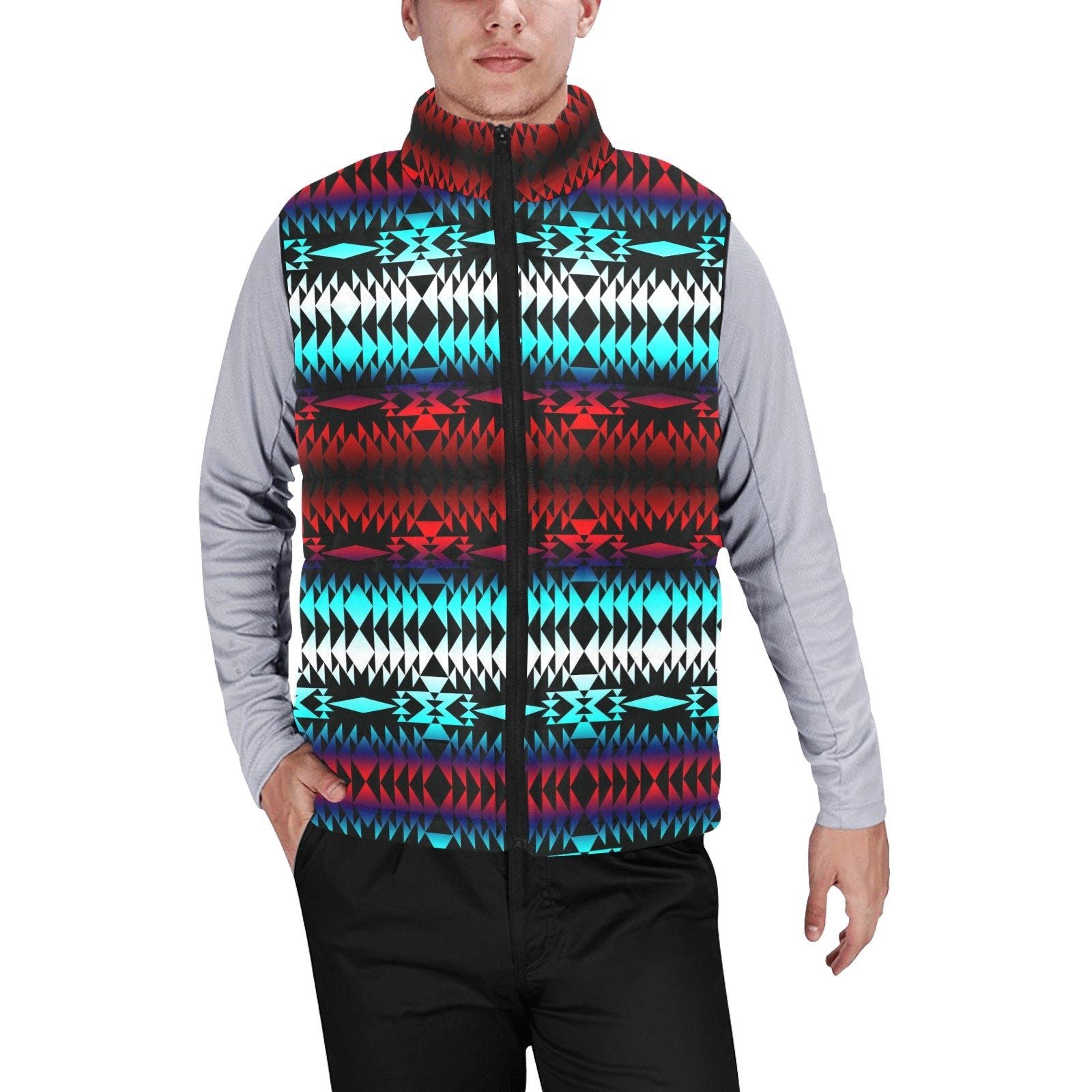 In Between Two Worlds Men's Padded Vest Jacket (Model H44) Men's Padded Vest Jacket (H44) e-joyer