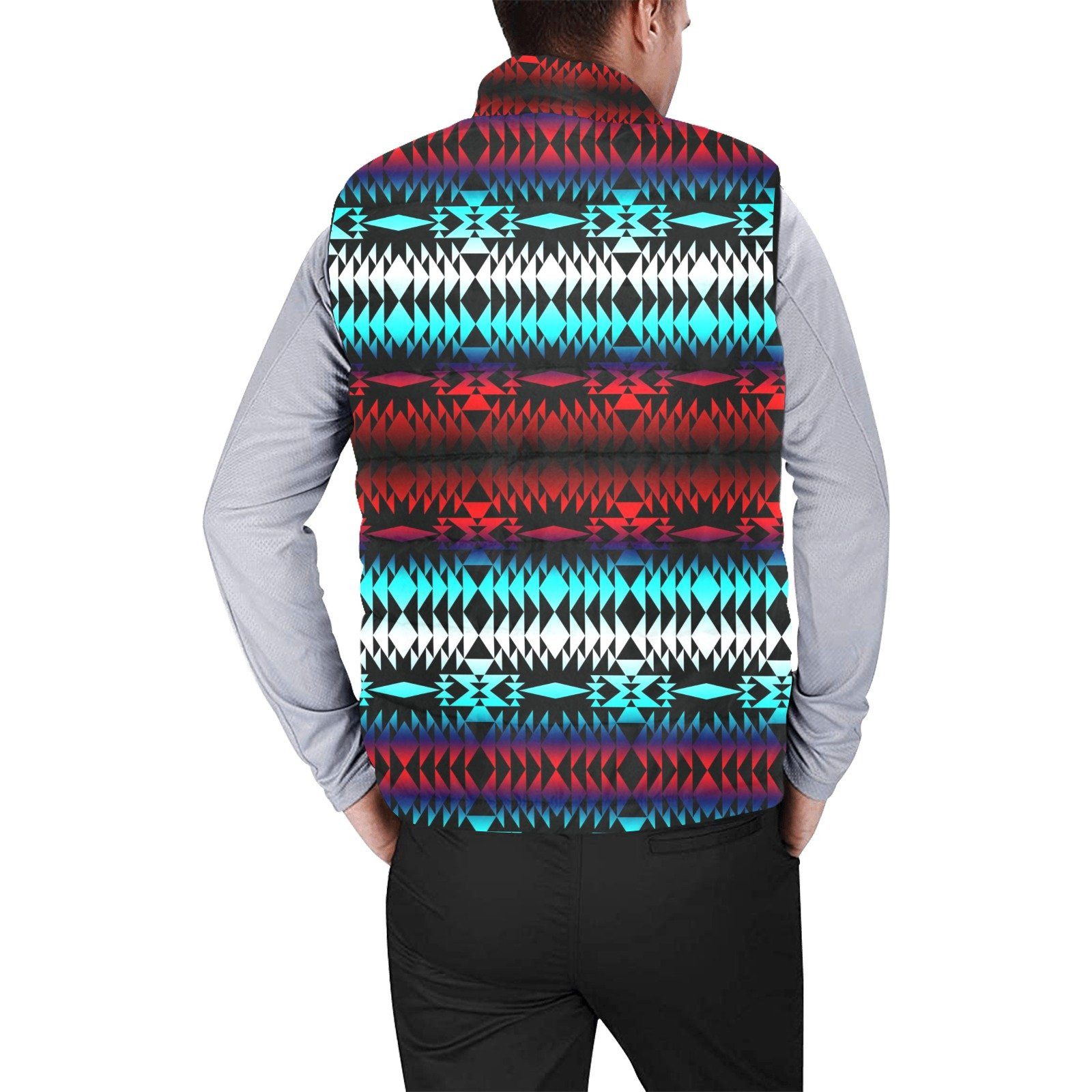 In Between Two Worlds Men's Padded Vest Jacket (Model H44) Men's Padded Vest Jacket (H44) e-joyer