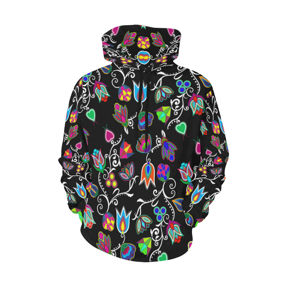 Indigenous Paisley - Black All Over Print Hoodie for Women (USA Size) (Model H13) Hoodie e-joyer