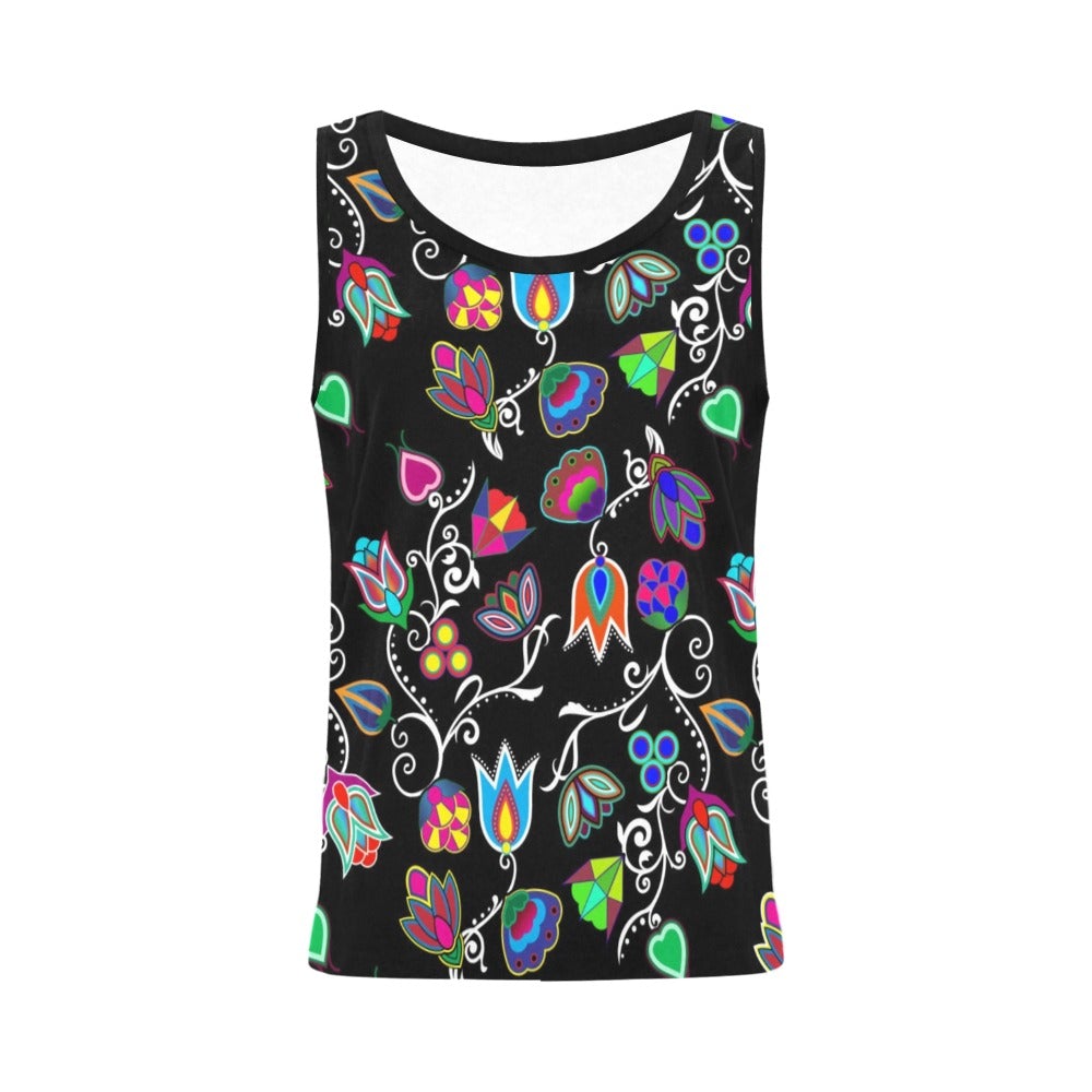 Indigenous Paisley Black All Over Print Tank Top for Women (Model T43) All Over Print Tank Top for Women (T43) e-joyer