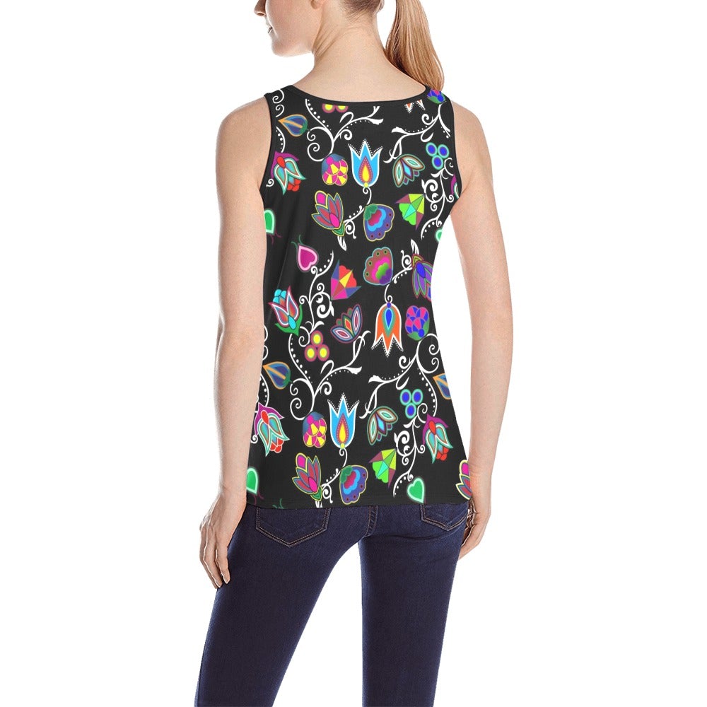 Indigenous Paisley Black All Over Print Tank Top for Women (Model T43) All Over Print Tank Top for Women (T43) e-joyer