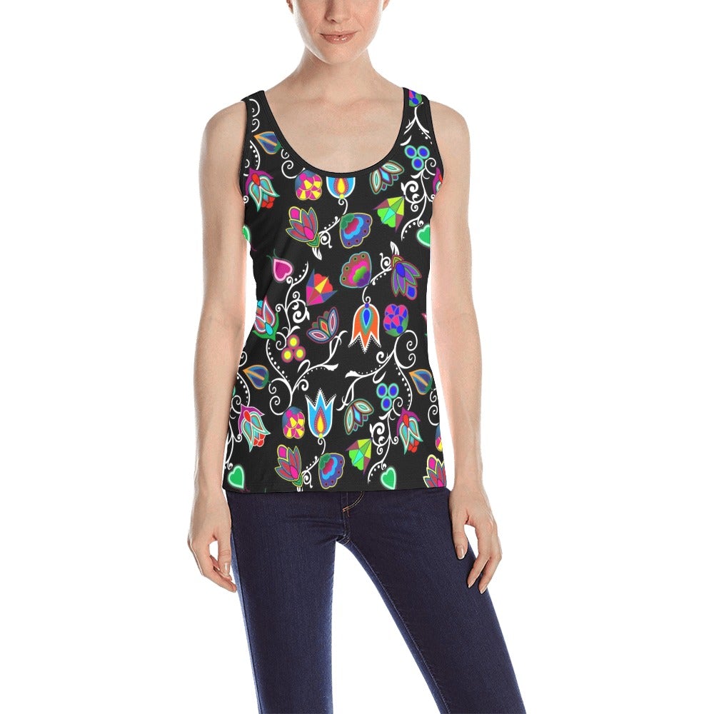Indigenous Paisley Black All Over Print Tank Top for Women (Model T43) All Over Print Tank Top for Women (T43) e-joyer