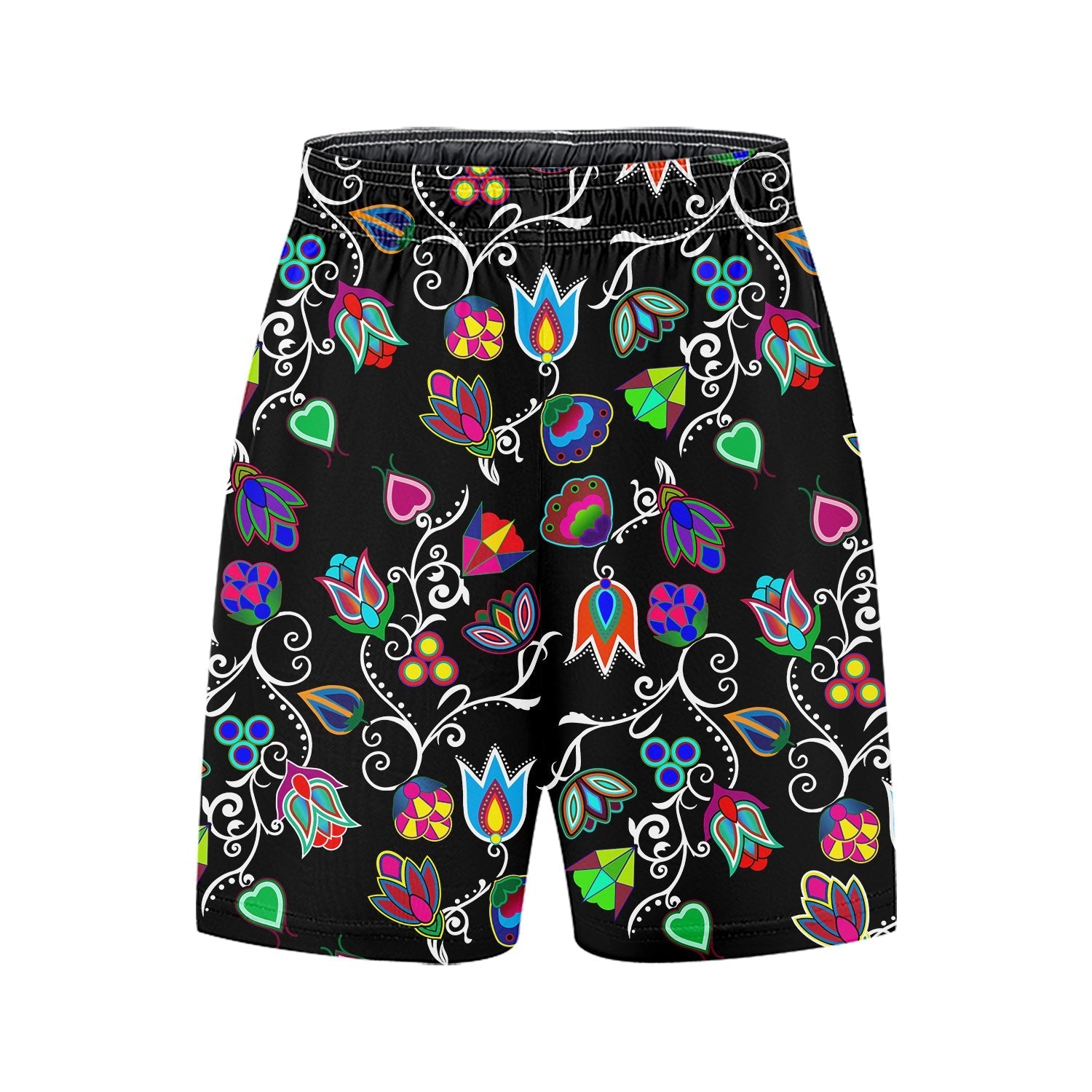 Indigenous Paisley Black Basketball Shorts 49 Dzine