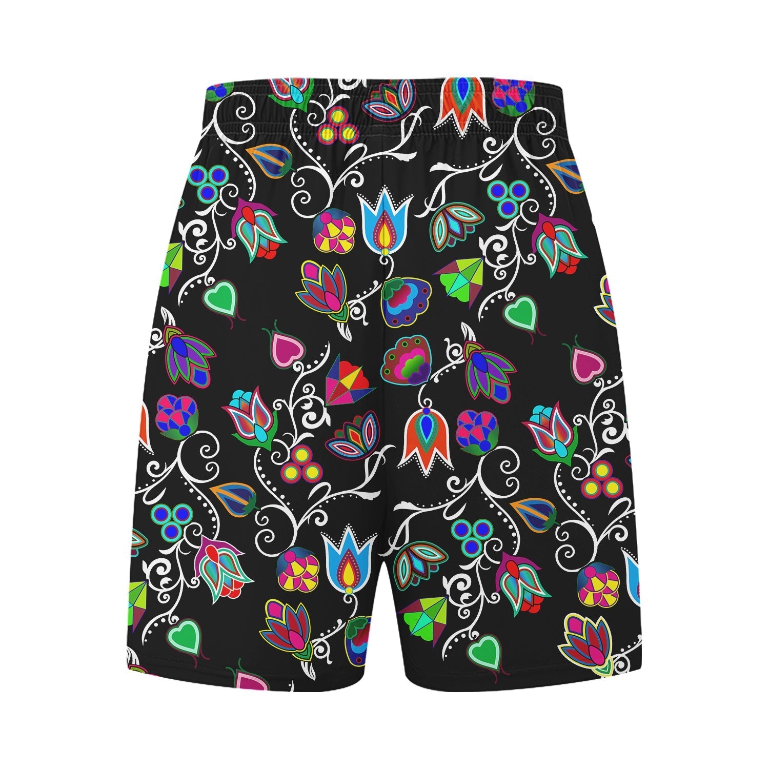 Indigenous Paisley Black Basketball Shorts 49 Dzine