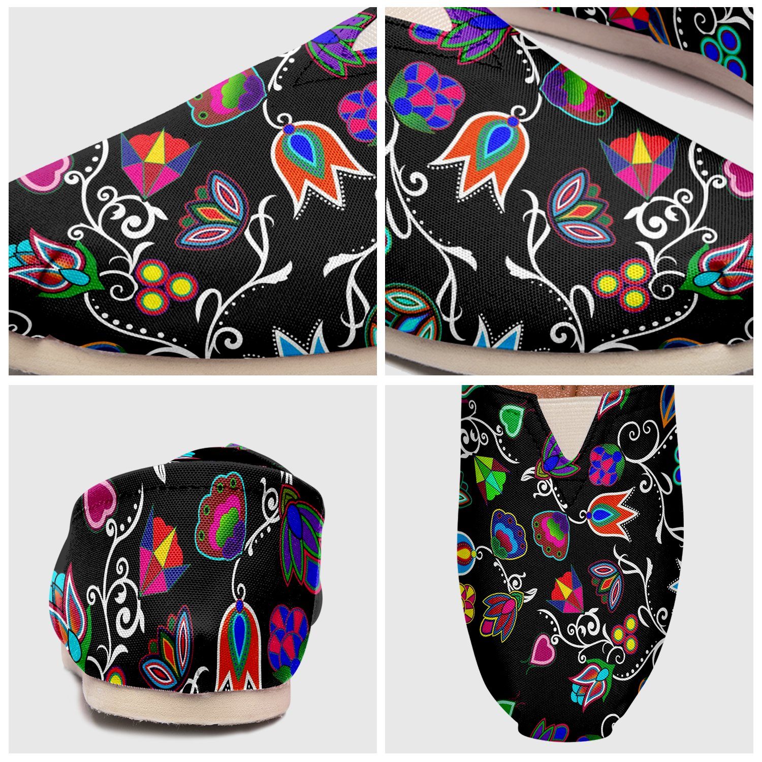 Indigenous Paisley Black Casual Unisex Slip On Shoe Herman