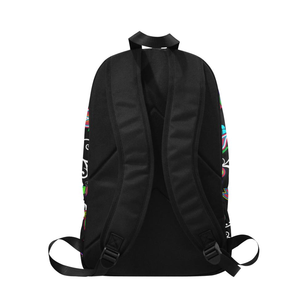 Indigenous Paisley Black Fabric Backpack for Adult (Model 1659) Casual Backpack for Adult (1659) e-joyer