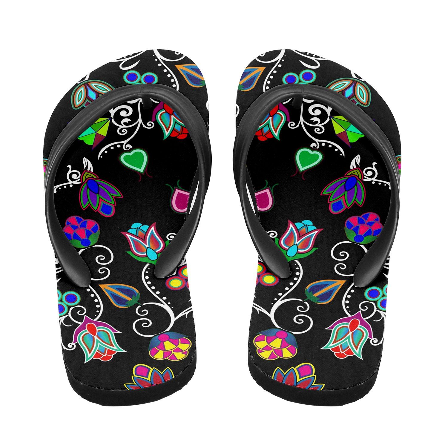 Indigenous Paisley Black Flip Flops 49 Dzine
